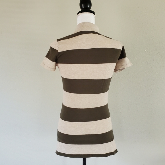 GAP Striped Long Polo Shirt - Size M (EUC) - Picture 3 of 7